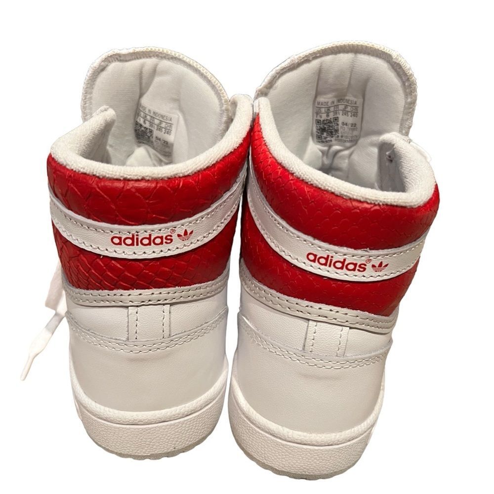 Adidas Top Ten RB Hi Women Basketball Shoes Size: 7.5 Color: White/White/Red - Picture 8 of 12